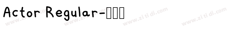 Actor Regular字体转换